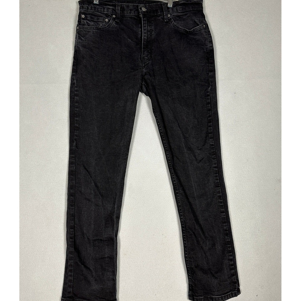 Levis‎ 511 Jeans Mens 36X32 Black Slim Fit Straight Leg Red Tab Stretch Denim